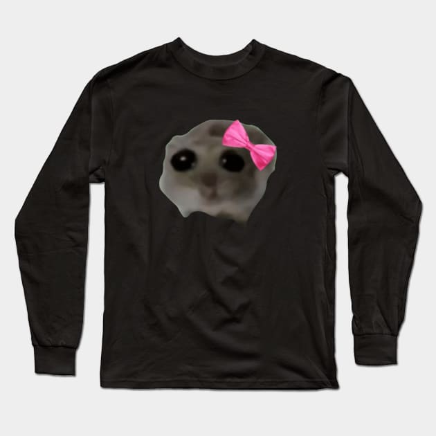 Sad Hamster Long Sleeve T-Shirt by snowshade